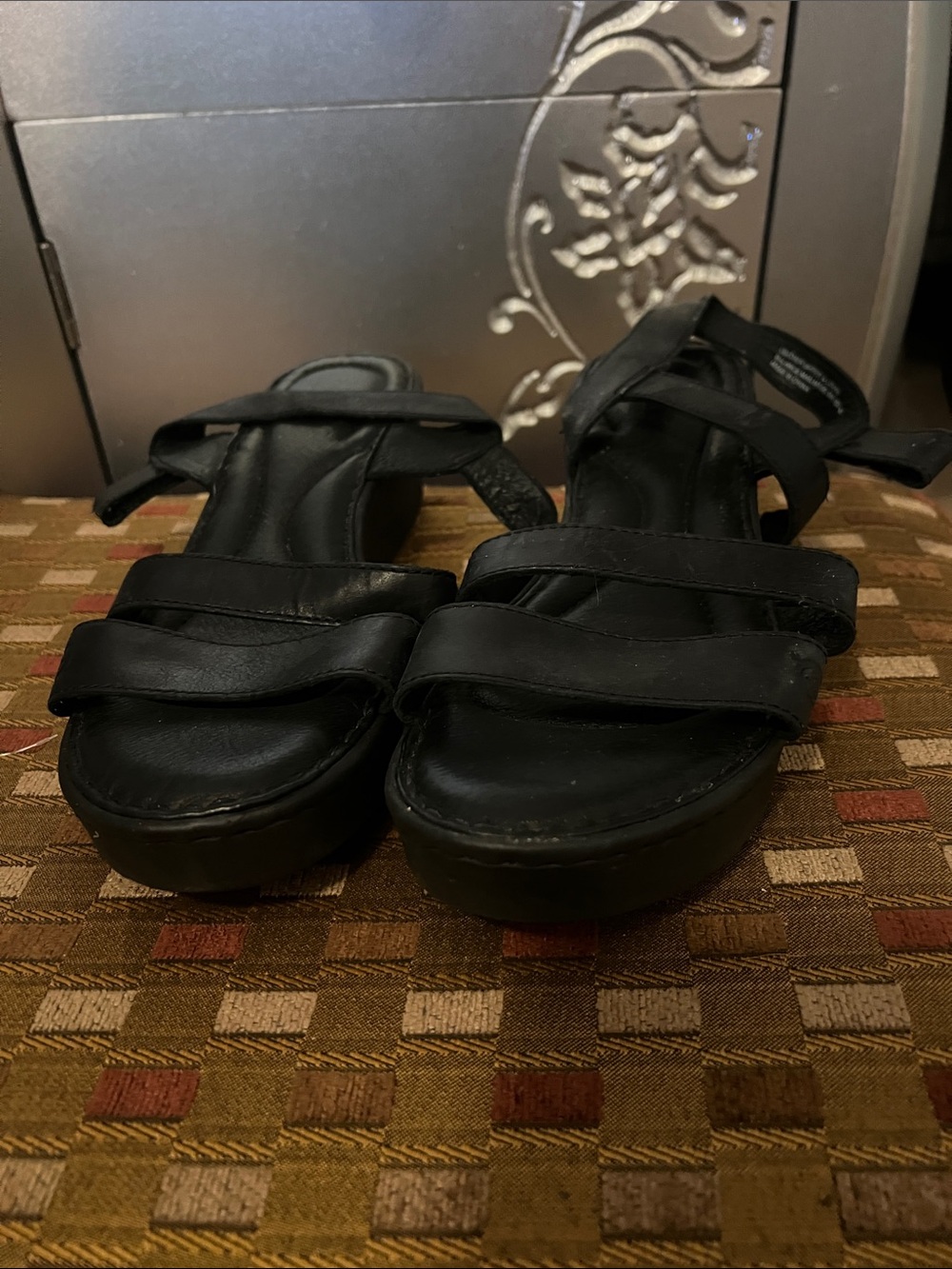Women’s Black Strappy Platform Sandals